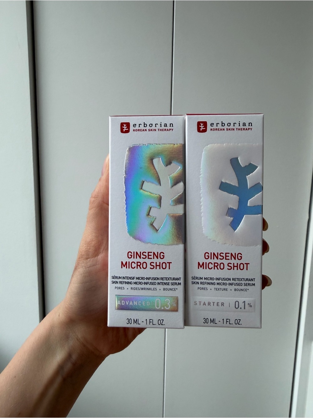 Erborian Ginseng Micro Shot Serum Duo - White with Iridescent Accents